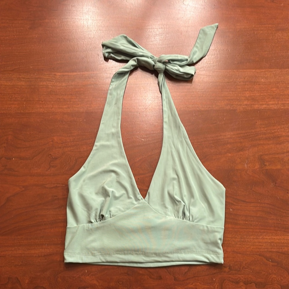 Green Halter Top